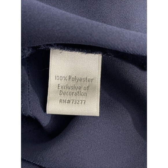 Lauren Conrad Large Blue Lace Detail Blouse Lightweight Feminine Romantic - Picture 13 of 15